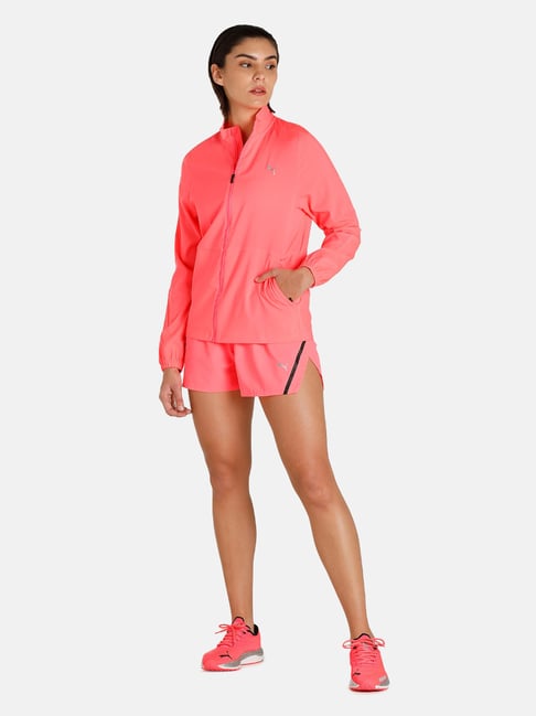 Buy Puma Run Fav Woven Pink Polyester Logo Print Jacket for Women