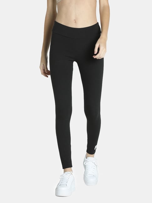 Puma Essentials Ess Black Cotton Graphic Print Tights-picture-45