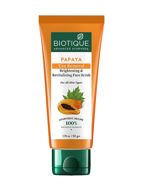 Biotique Papaya Tan Removal Brightening & Revitalizing Face Scrub - 50 gm