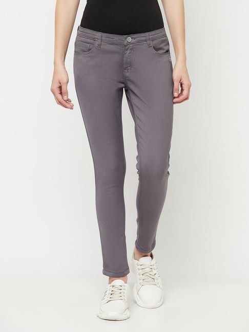 Buy American Eagle Outfitters Grey Straight Fit Jeans for Women Online @  Tata CLiQ