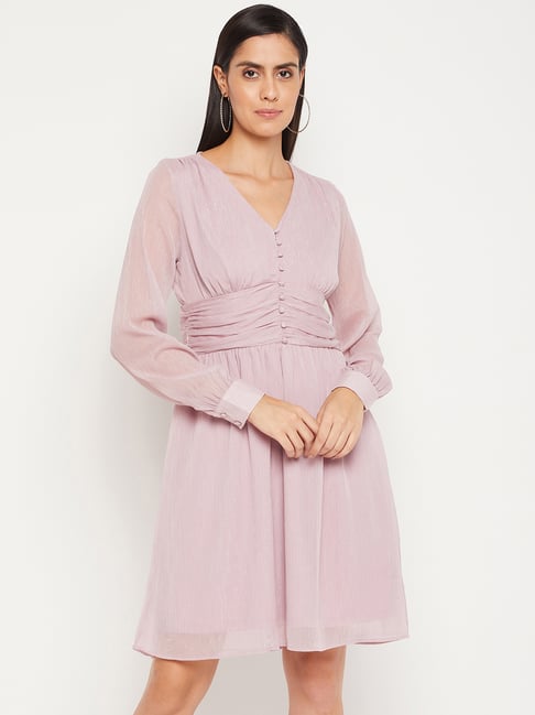 MADAME Pink A line Dress