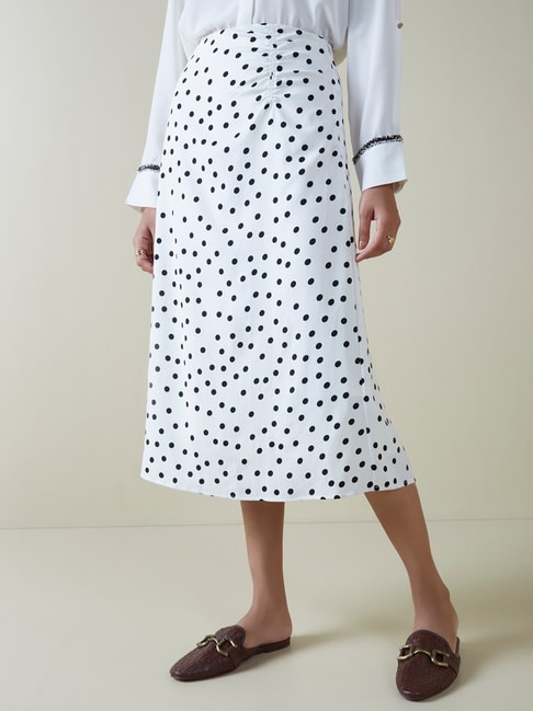 Wardrobe by Westside White Polka-Dot Skirt Price in India