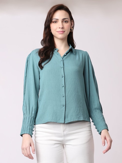 AND Aqua Solid Shirt Price in India