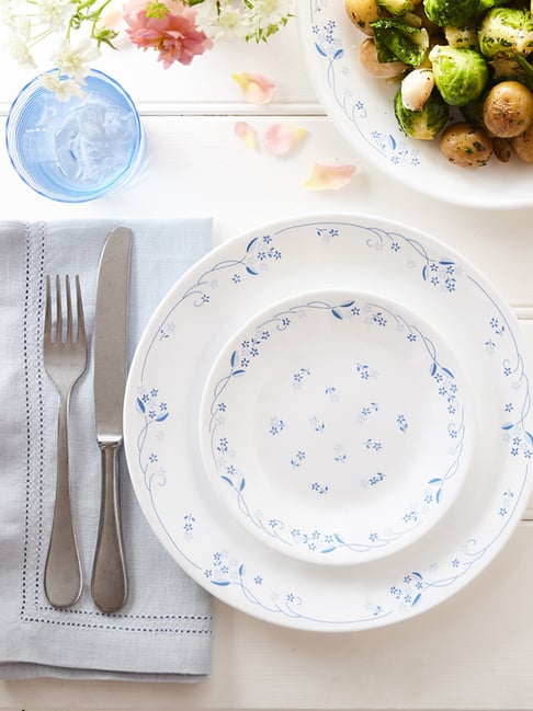 Corelle Livingware Provincial Blue 31cm Oval Serving Platter Pack of 2