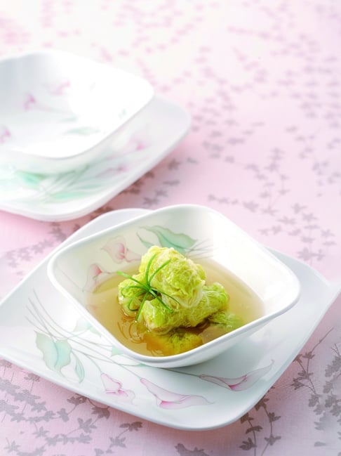 Corelle Asia Lilyville 17cm Square Round Small Plate Pack of