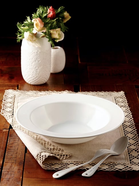 Buy Corelle White Vitrelle Glass Serving Bowl (950ml) at Best - Main Image