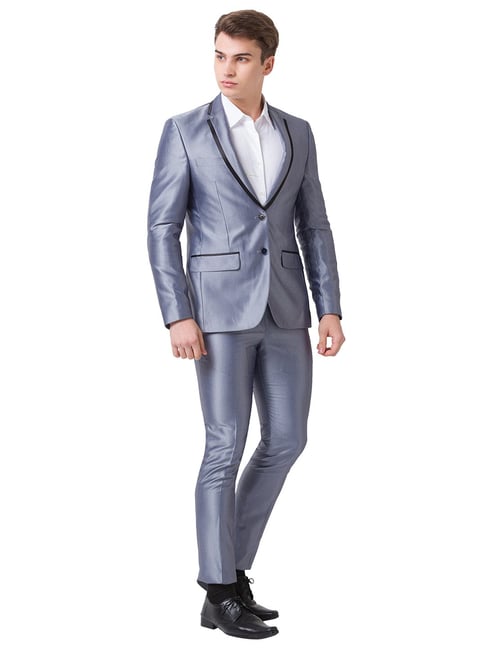 Mens Suits Silver Grey Satin Wedding Men Suit Formal Skinny Stylish Male  Blazer Party Custom Tuxedo Vestidos Mens From Harriete, $99.7 | DHgate.Com