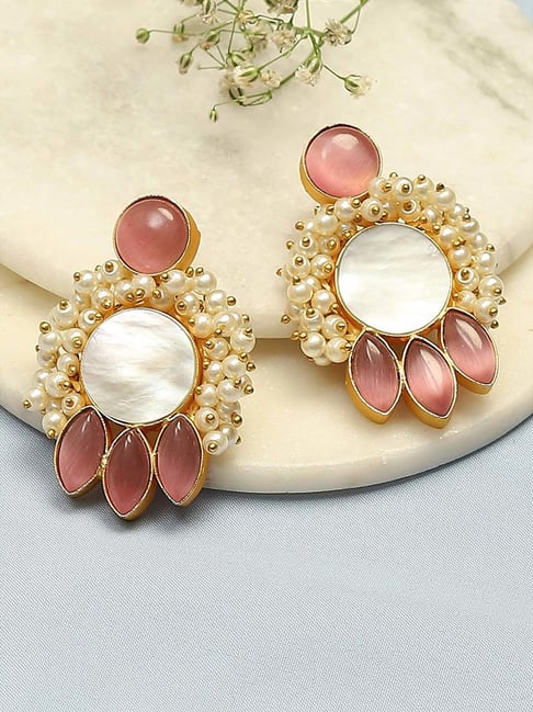 Amazon.com: Fashion Pearl Drop Earrings for Women With Crystal - Rhinestone  Statement Earrings with Pearl Dangling Studs - Large White Baroque Pearl  Earrings for Bridesmaid Wedding Party Birthday Holiday : Clothing, Shoes