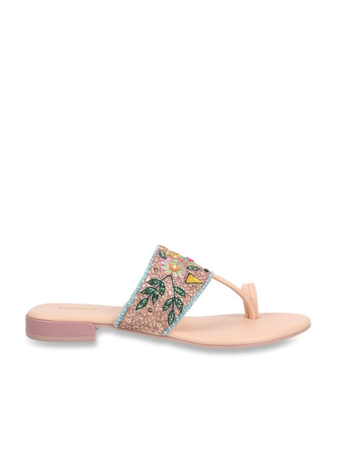 Mochi Women's Pink Toe Ring Sandals Price in India