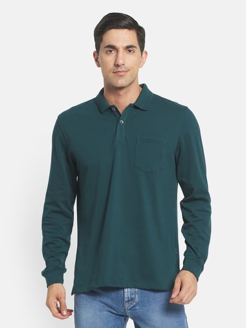 Dark teal polo shirts best sale