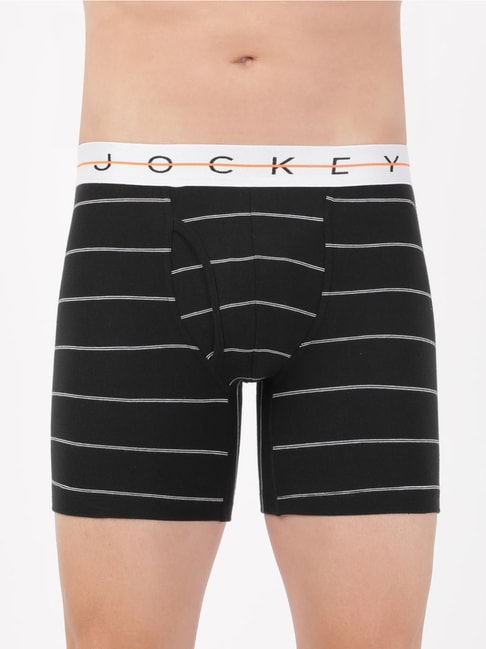 Buy Jockey Black Comfort Fit Striped Trunks for Mens Online @ Tata CLiQ