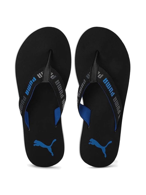 Black puma flip online flops