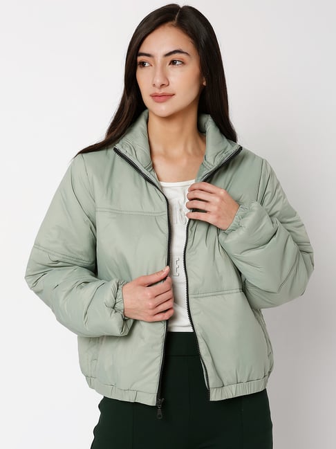 Buy Vero Moda Green Puffer Jacket for Women's Online Tata CLiQ
