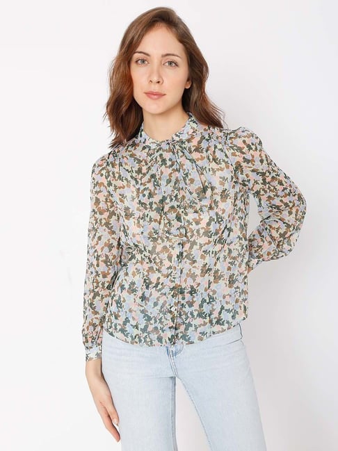 Vero Moda Multicolor Printed Shirt Price in India