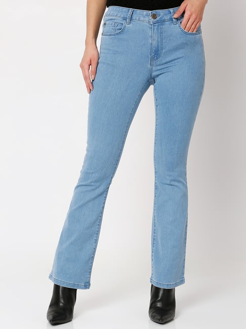 Vero Moda Blue Regular Fit Mid Rise Jeans