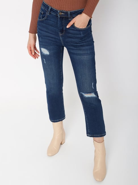 Vero Moda Blue Regular Fit High Rise Jeans