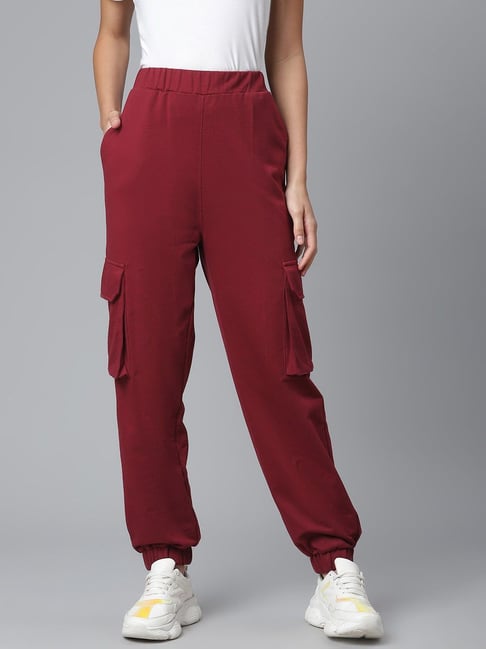Melon by PlusS Maroon Regular Fit Joggers-picture-24