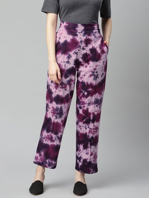 Melon by PlusS Purple Printed Trackpant