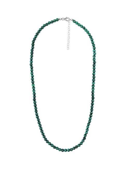 Malachite Knotted Green Gemstone Necklace - AmberGemstones