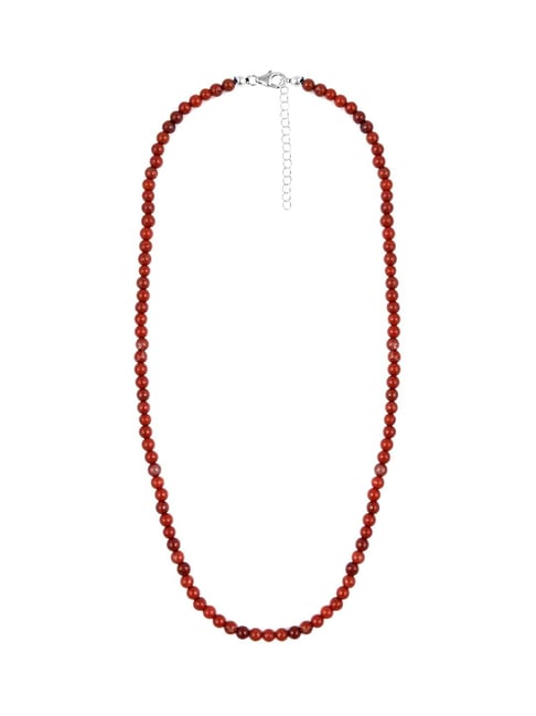 Red agate necklace red agate mala 10mm
