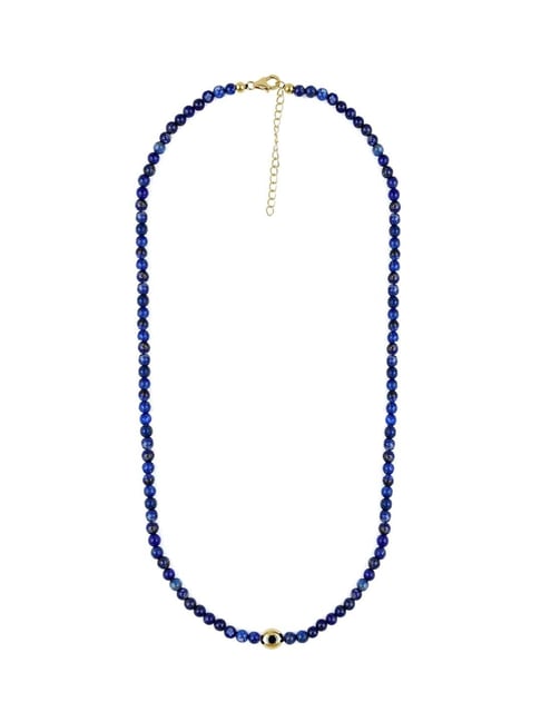 Cleopatra Chunky Hand-knotted Blue Lapis Flat Spike 19 Inch Necklace –  strungoutonpearls