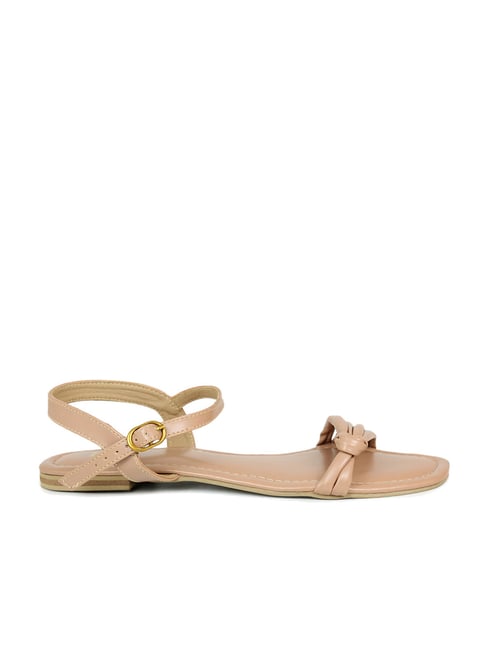 Inc 5 Inc.5 Women's Beige Ankle Strap Sandals