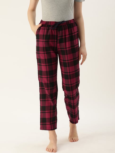 Buy Kryptic Maroon Check Pyjamas for Women's Online Tata CLiQ