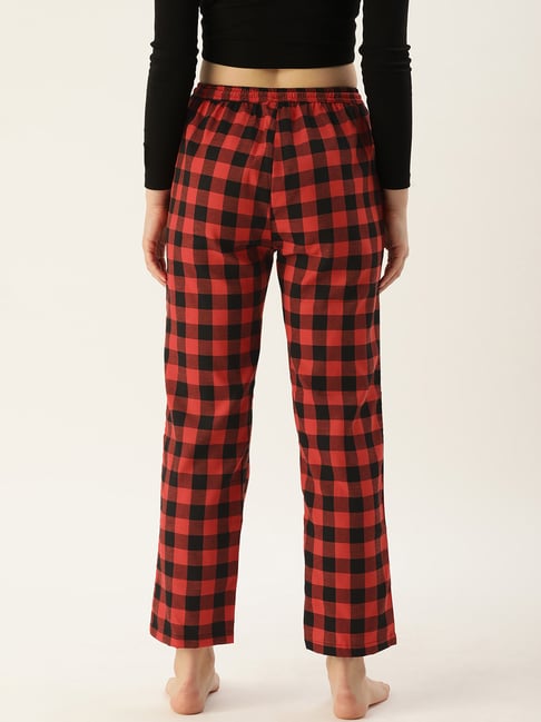 Buy Kryptic Red Check Pyjamas for Women's Online Tata CLiQ