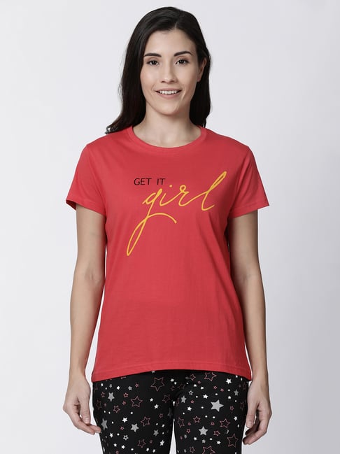 Kryptic Dark Pink Printed T-Shirt-picture-16