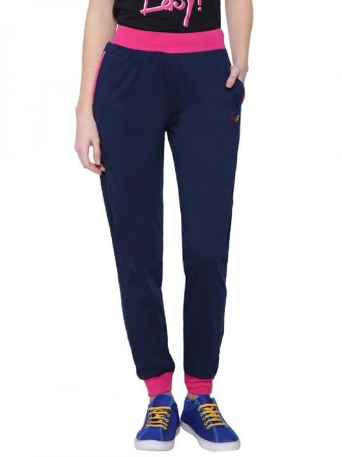 Dyca Navy & Fuchsia Mid Rise Joggers-picture-27