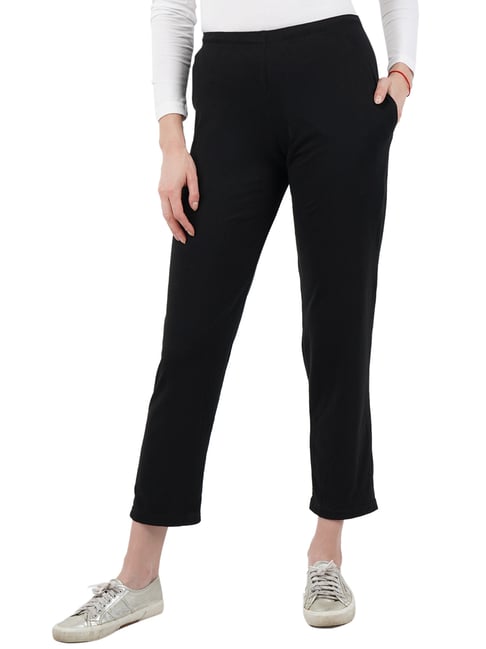 Dyca Black Mid Rise Track Pants-picture-13