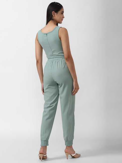 Forever 21 Sage Green Maxi Jumpsuit