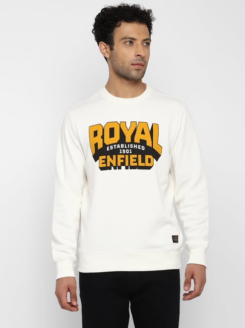 Royal Enfield White Round Neck Sweatshirt-picture-23