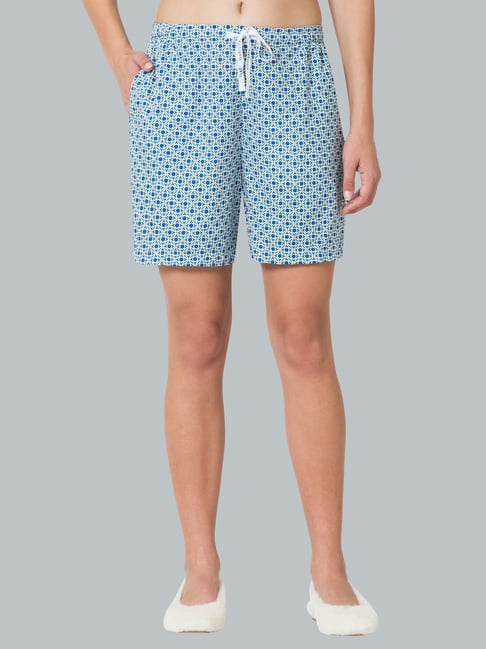 Van Heusen Blue Printed Shorts