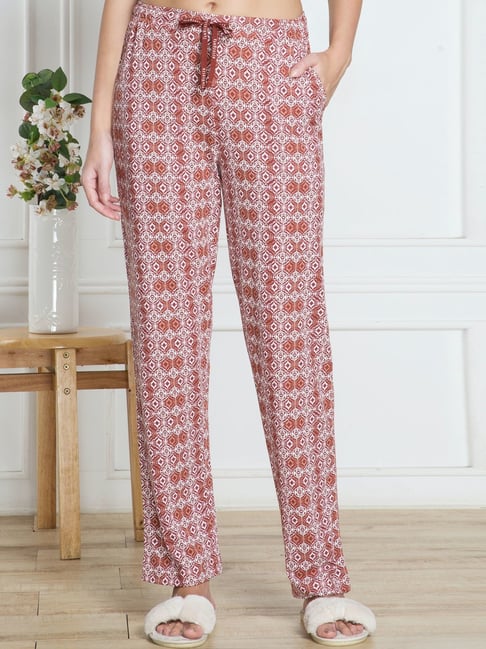 Buy Van Heusen Maroon Printed Pyjamas for Women Online @ Tata CLiQ