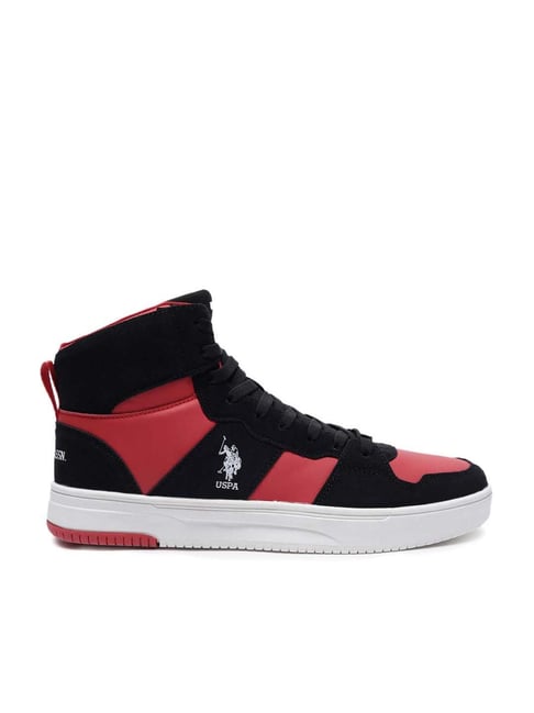 U S Polo Assn U.S. Polo Assn. Men's THOMAS Red Ankle High Sneakers