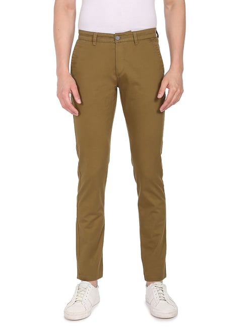 Buy AD by Arvind Navy Slim Fit Flat Front Trousers for Men's Online @ Tata  CLiQ