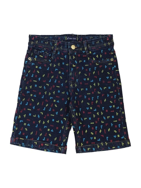 Allen Solly Junior Navy Cotton Printed Shorts