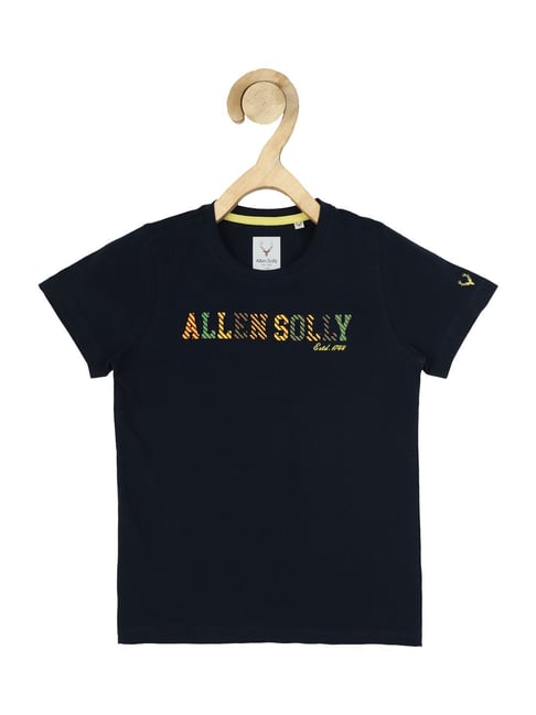 Allen Solly Junior Black Cotton Graphic T-Shirt