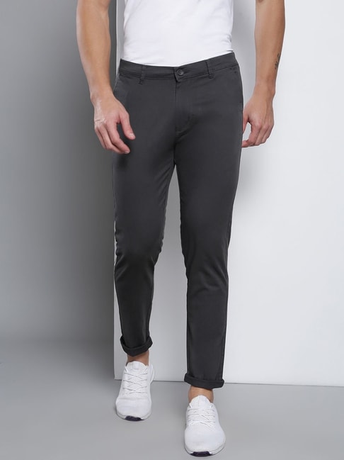 Charcoal Grey Trousers for Men - Fursac P3VEKO-BC19-24