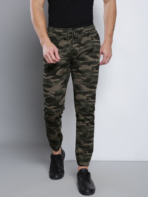 Buy WROGN Men Charcoal Grey Camouflage Print Joggers - Trousers for Men  6832521 | Myntra