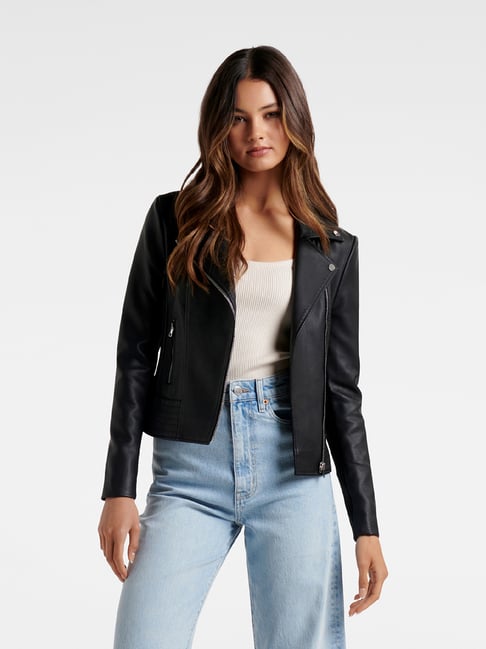 Forever New Black Biker Jacket