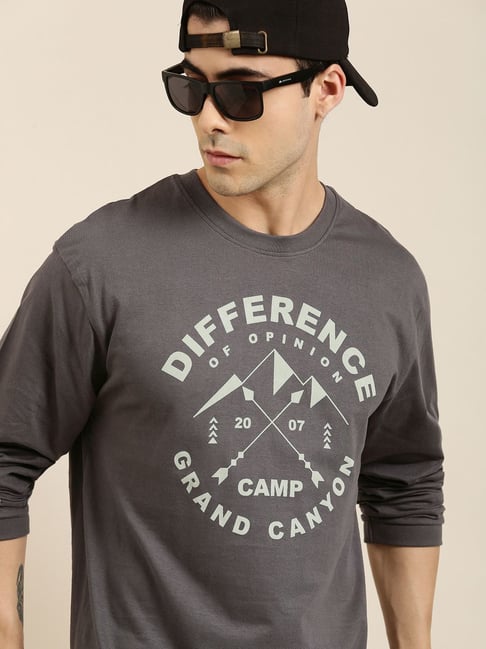 Buy Grey Tshirts for Men by DIFFERENCE OF OPINION Online