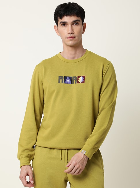 Buy Rare Rabbit Olive Round Neck Full Sleeves Sweatshirt for Men's Online @  Tata CLiQ