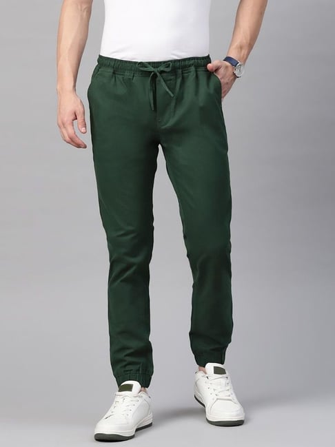 Buy Olive Green Trousers & Pants for Men by Hubberholme Online | Ajio.com