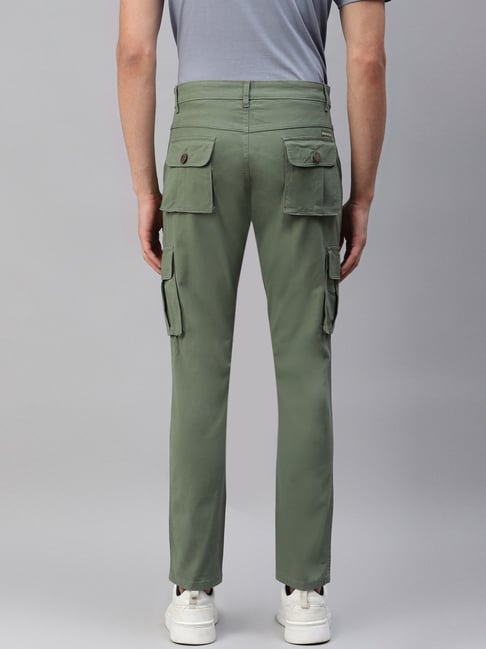 Buy Hubberholme Green Slim Fit Cargos for Mens Online @ Tata CLiQ
