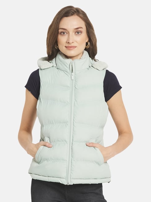Buy METTLE Mint Green Puffer Jacket for Women Online Tata CLiQ