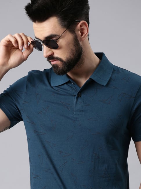 Kryptic Teal Polo T-Shirt-picture-43