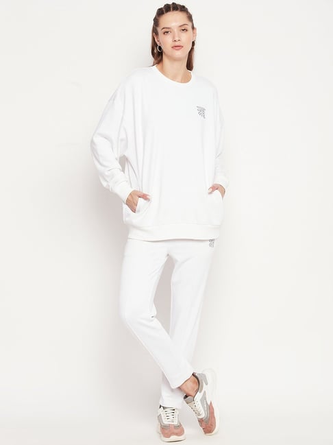 Buy EDRIO White Regular Fit Track Suit for Women Online Tata CLiQ