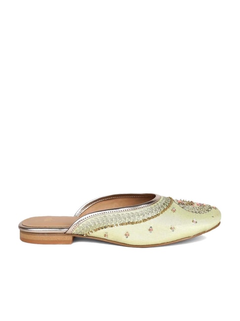 W Women's Green Mule Shoes Price in India